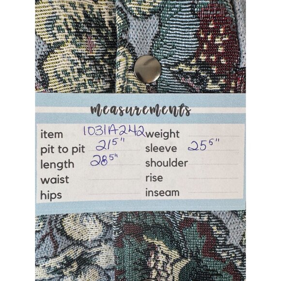 NWT ZARA Medium Blue Floral Tapestry Shacket - Picture 11 of 14